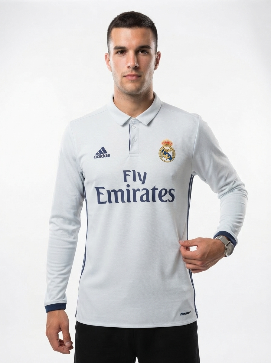 Real Madrid 16/17 I Home Jersey - Long Sleeve Retro Version