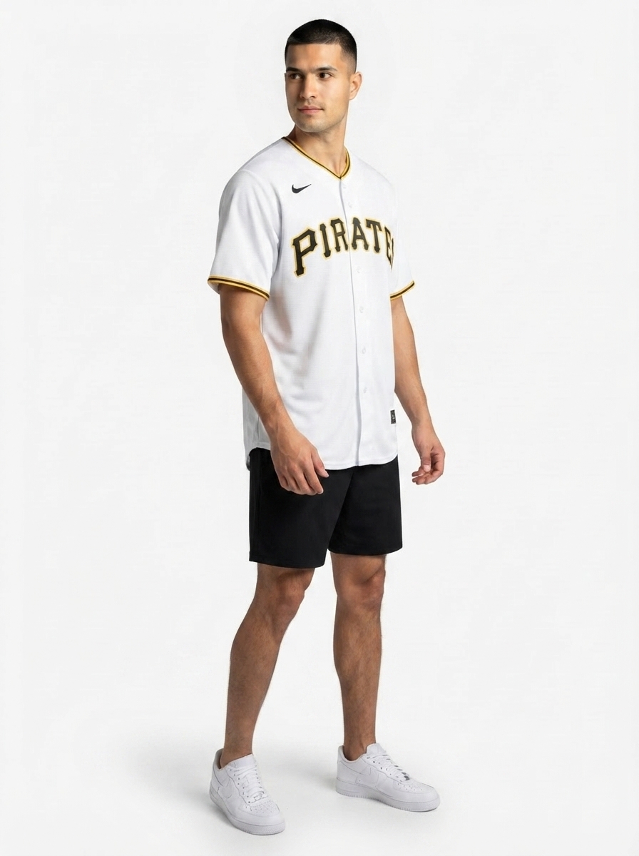 Jersey MLB Pittsburgh Pirates White Home Torcedor Masculina Branca