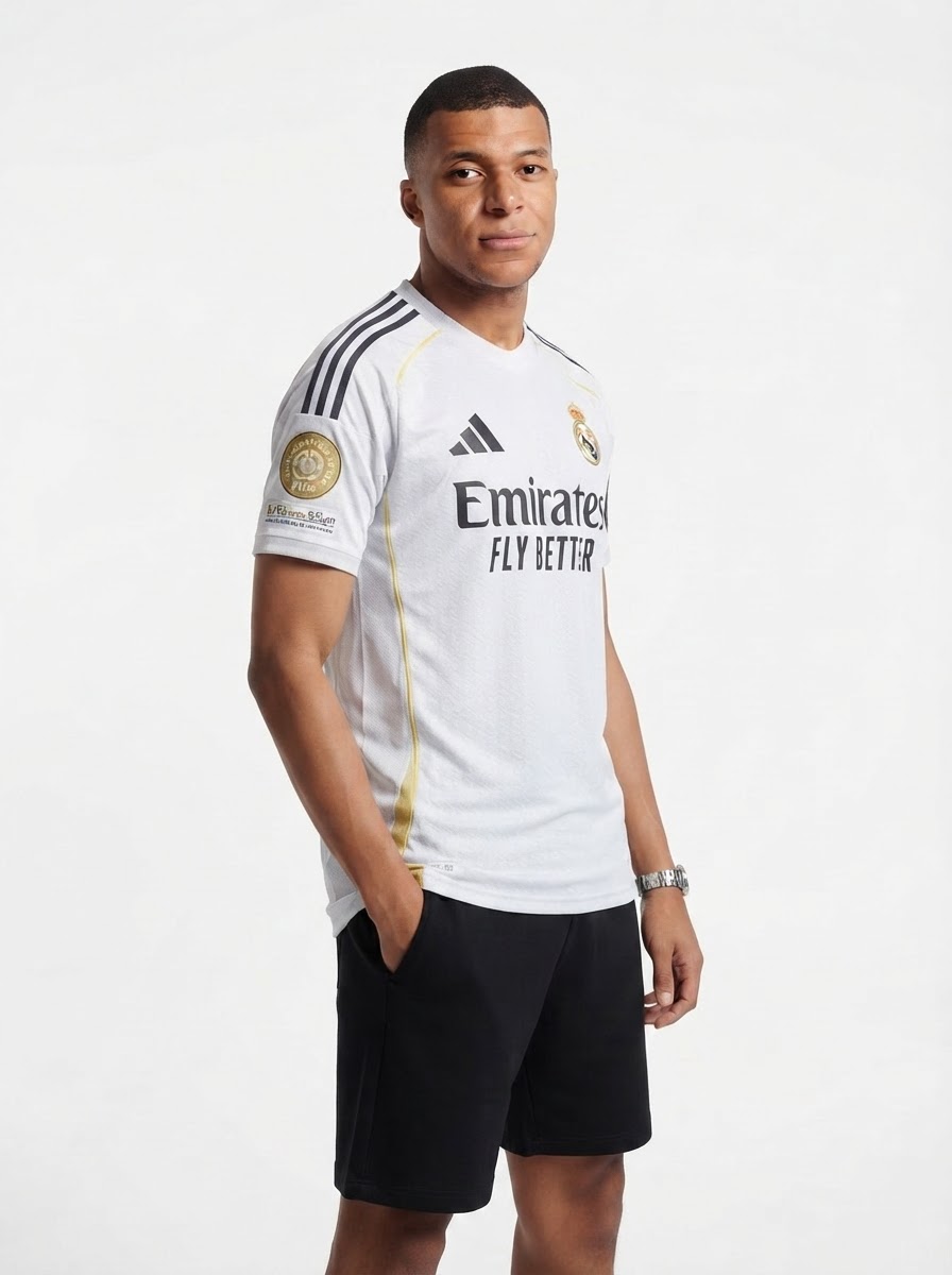 Real Madrid Mbappé 9 Home Fan Jersey 2025/26 Patch Club World Cup