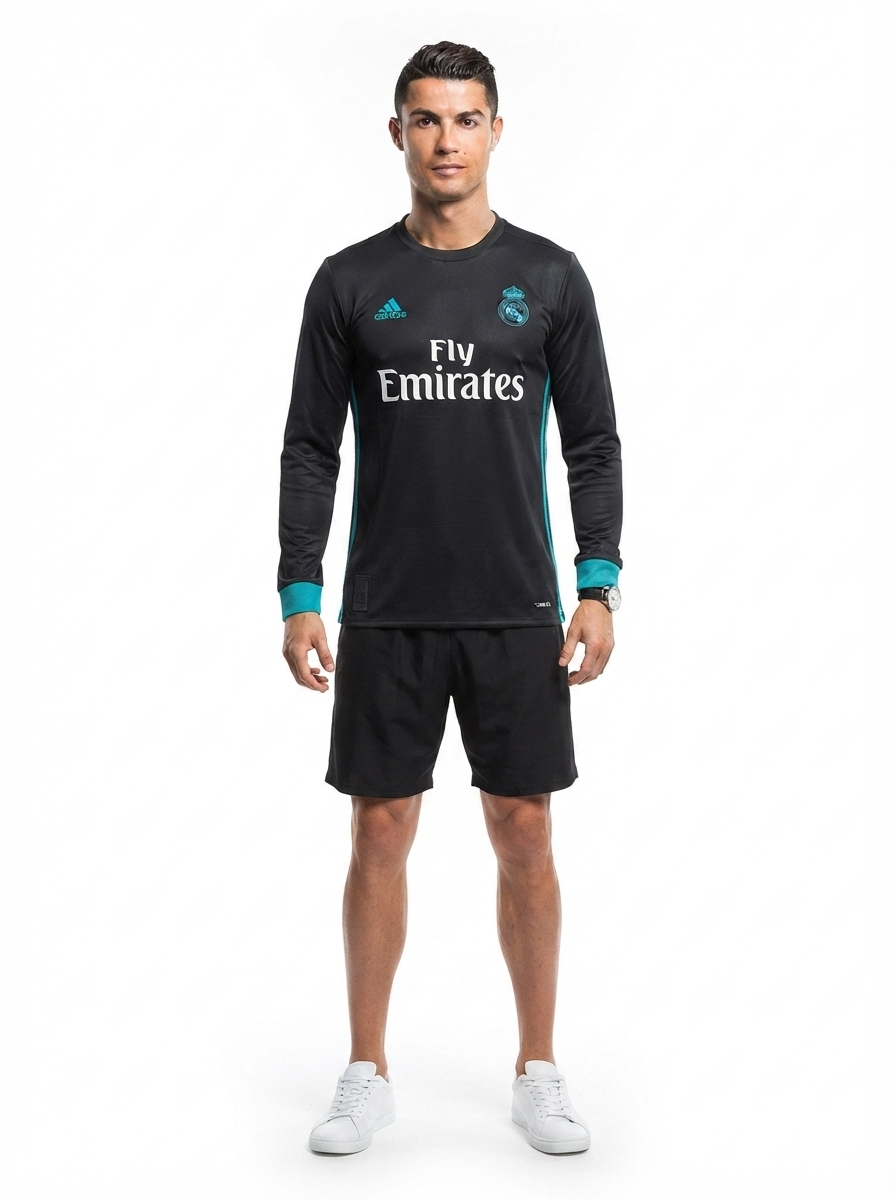 Real Madrid 17/18 II Away Jersey - Long Sleeve Retro Version