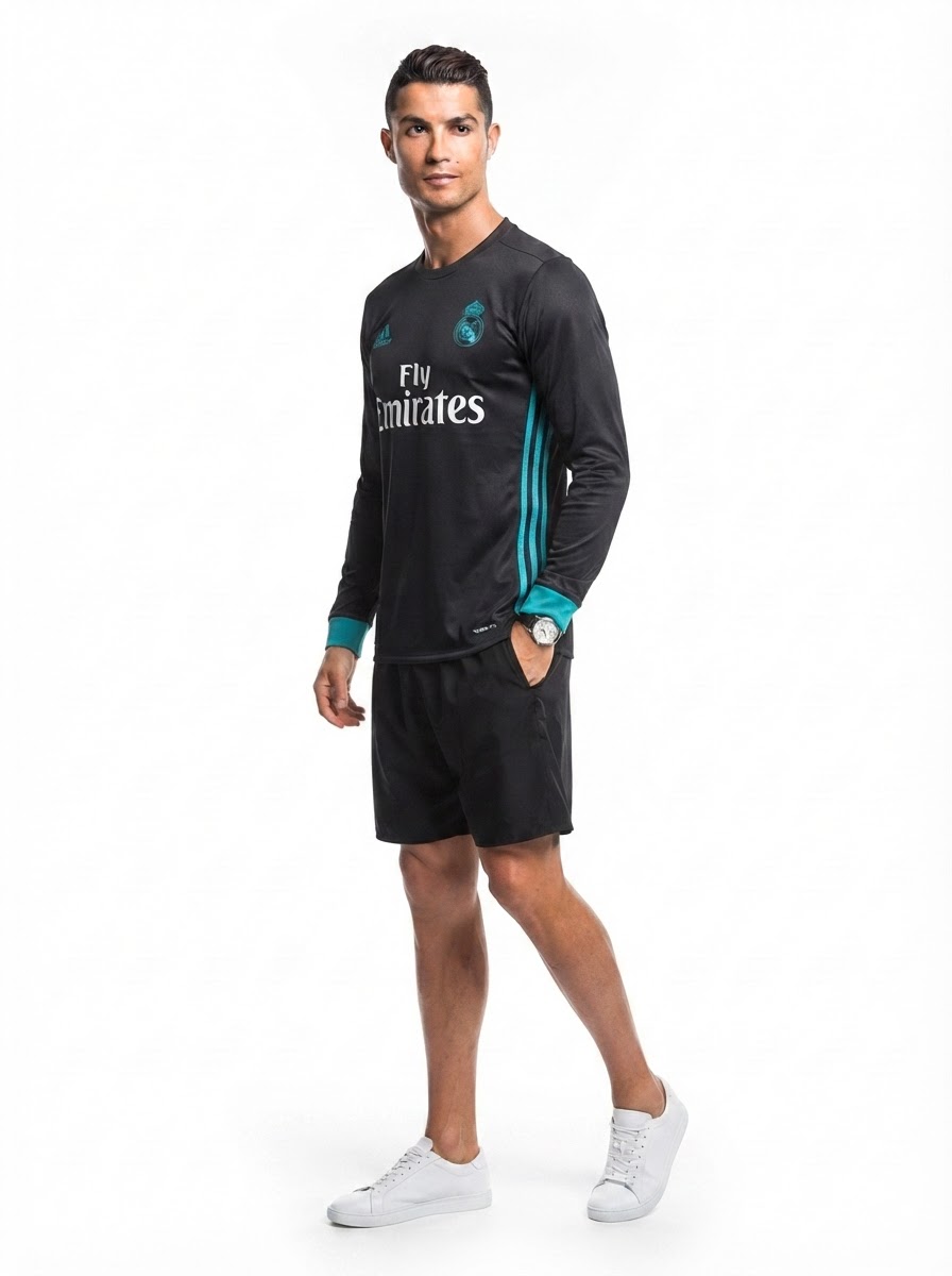 Real Madrid 17/18 II Away Jersey - Long Sleeve Retro Version