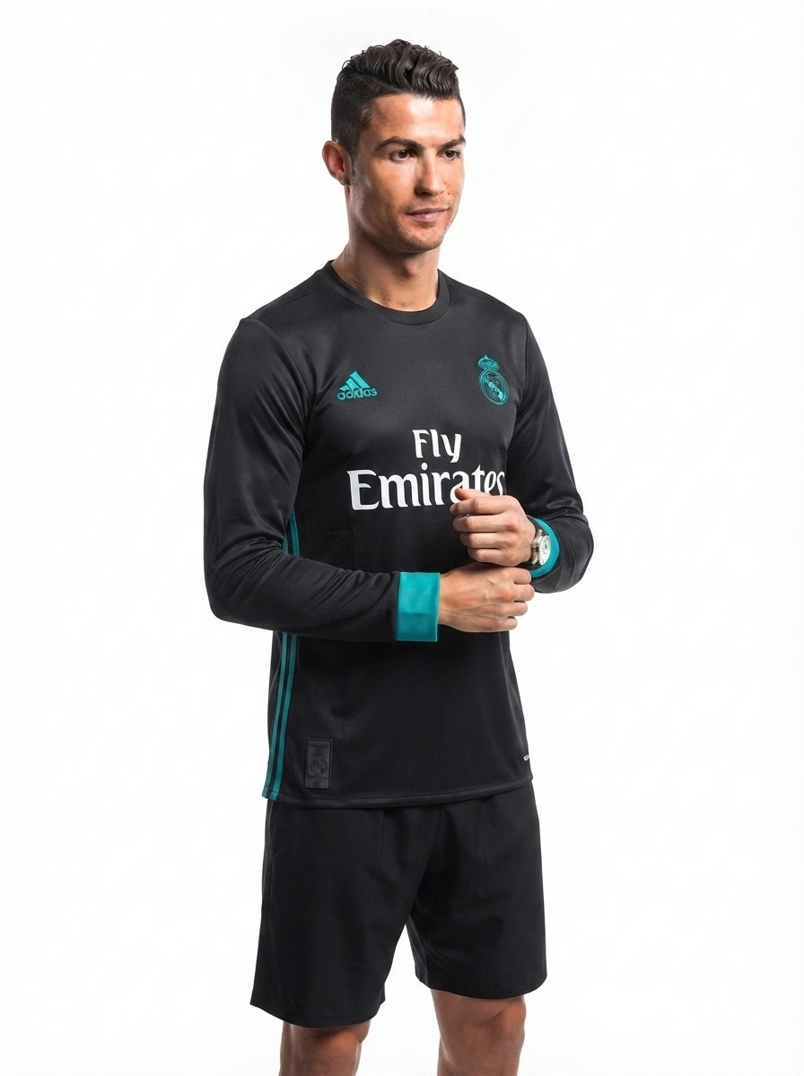 Real Madrid 17/18 II Away Jersey - Long Sleeve Retro Version