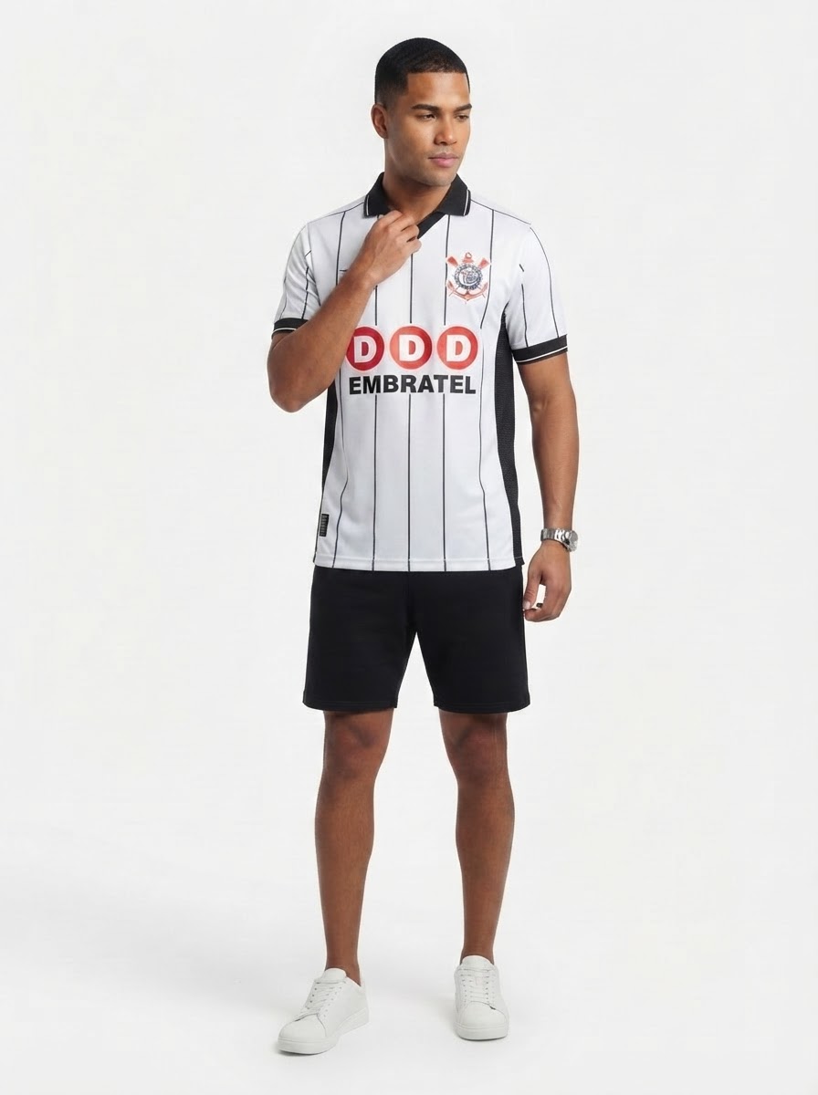Jersey Corinthians Retrô Home 1998 Embratel