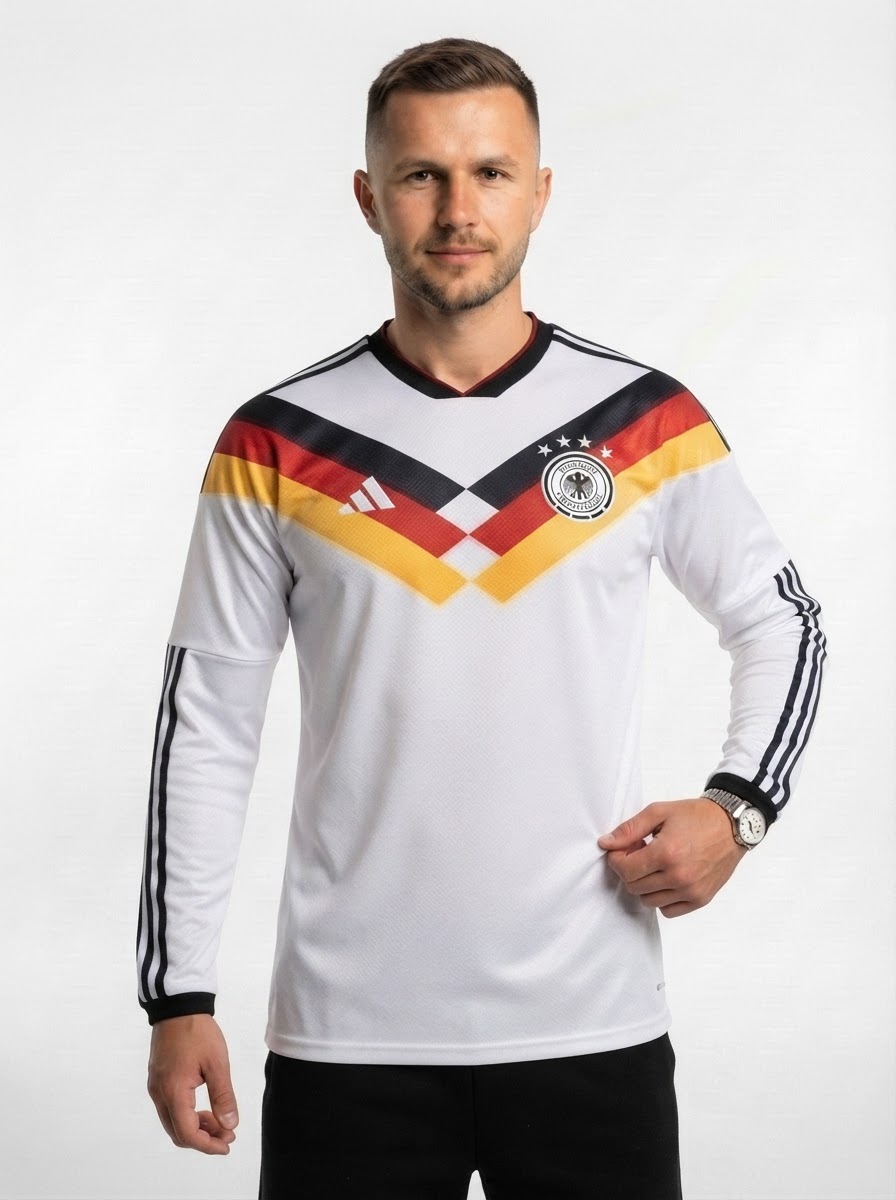 Germany Home Long Sleeve Fan Jersey Shirt 2026 World Cup