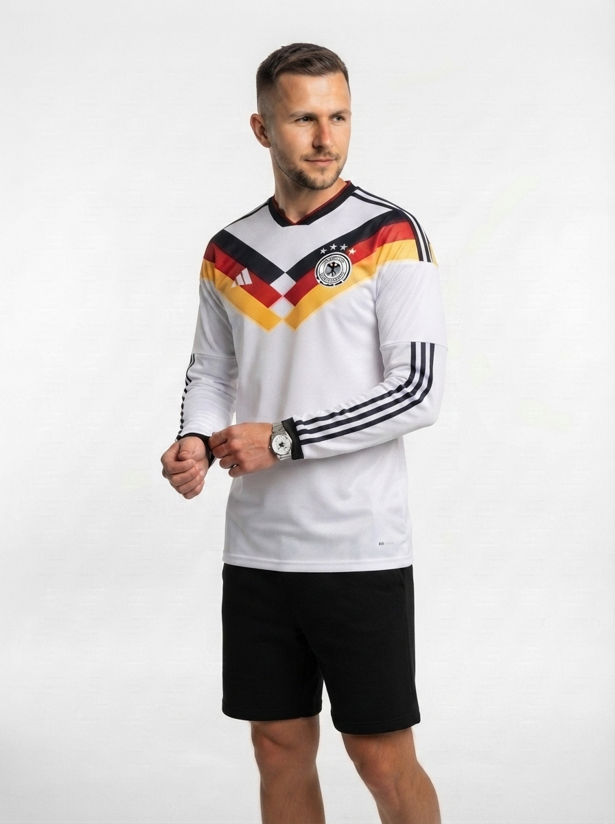Germany Home Long Sleeve Fan Jersey Shirt 2026 World Cup