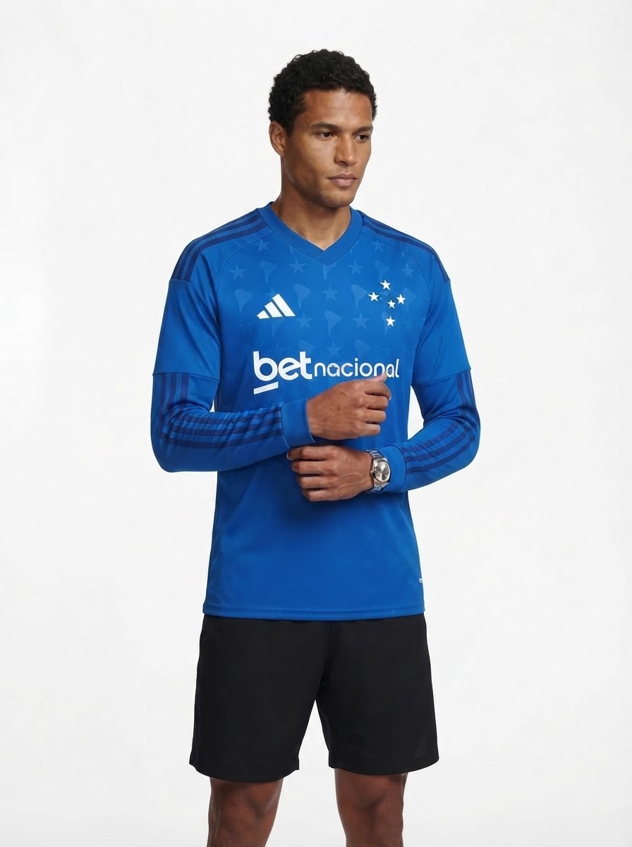 Cruzeiro I 26/27 Long Sleeve - Azul Royal - Fan Version COM Patrocinio