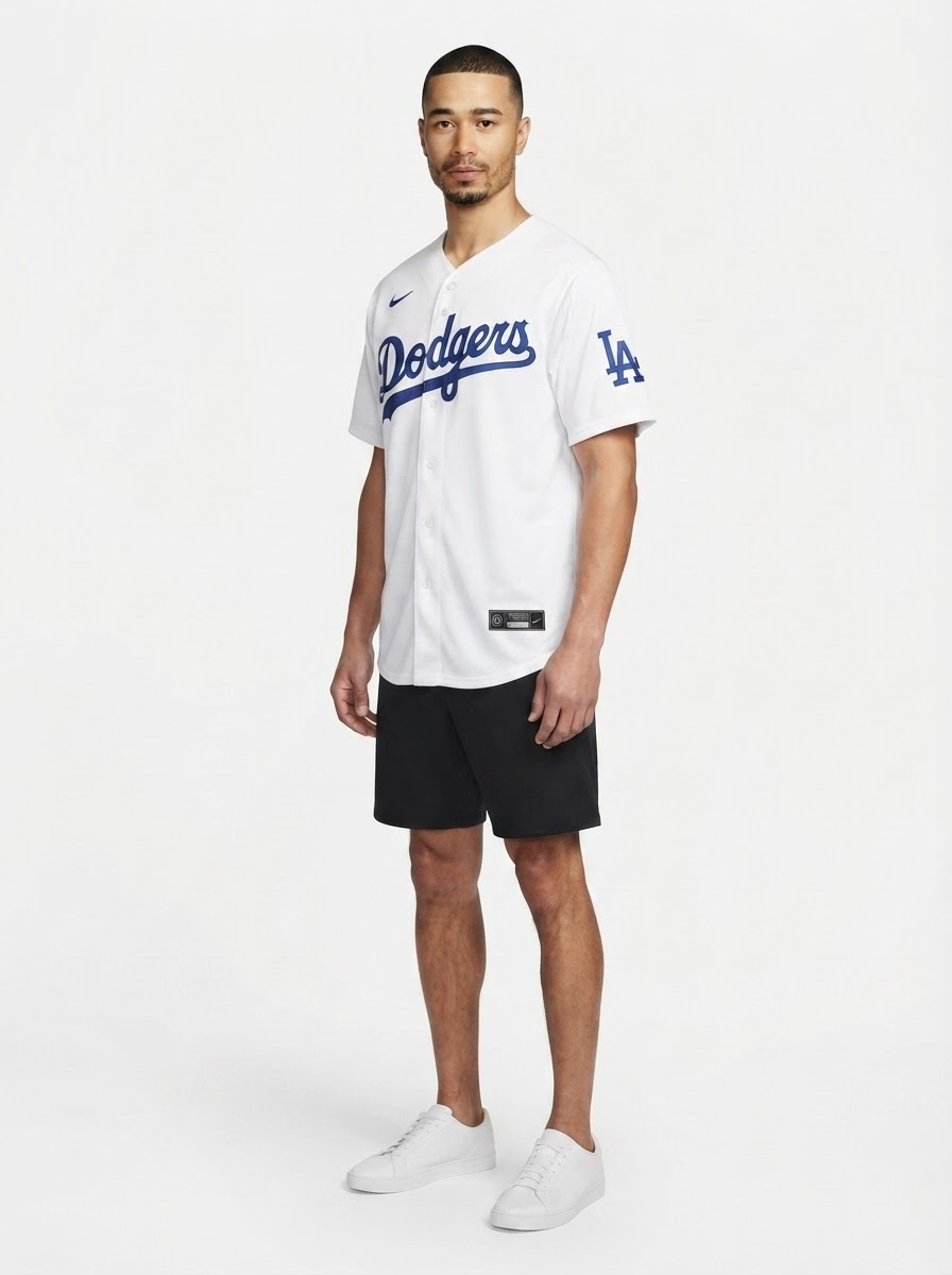 Jersey MLB Los Angeles Dodgers I Torcedor Masculina Branca Mookie Betts 50