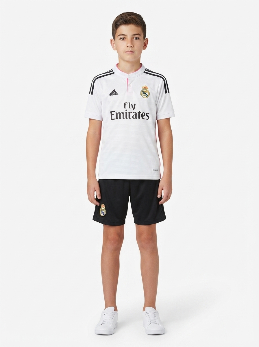 Kit Kids Retro Real Madrid Home Jersey 2014/15