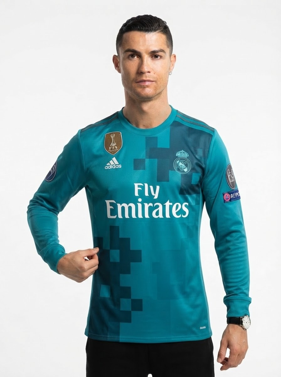 Real Madrid 17/18 III Third Jersey - Long Sleeve Retro Ronaldo #7