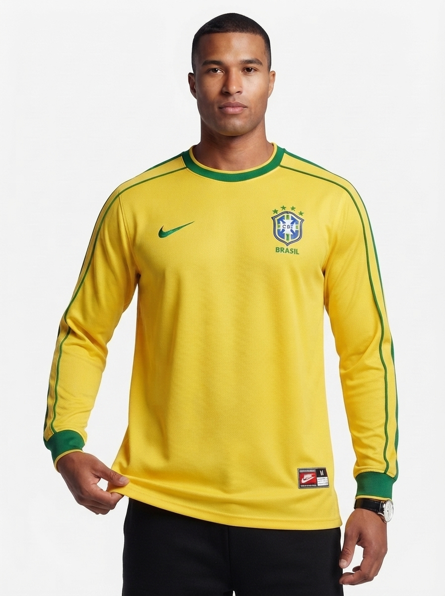 Jersey Brasil Retro 1998 Longsleeve Fan