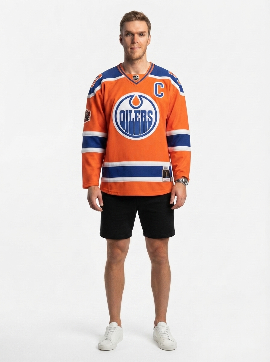 Men's Mitchell & Ness Connor McDavid Orange Edmonton Oilers Power