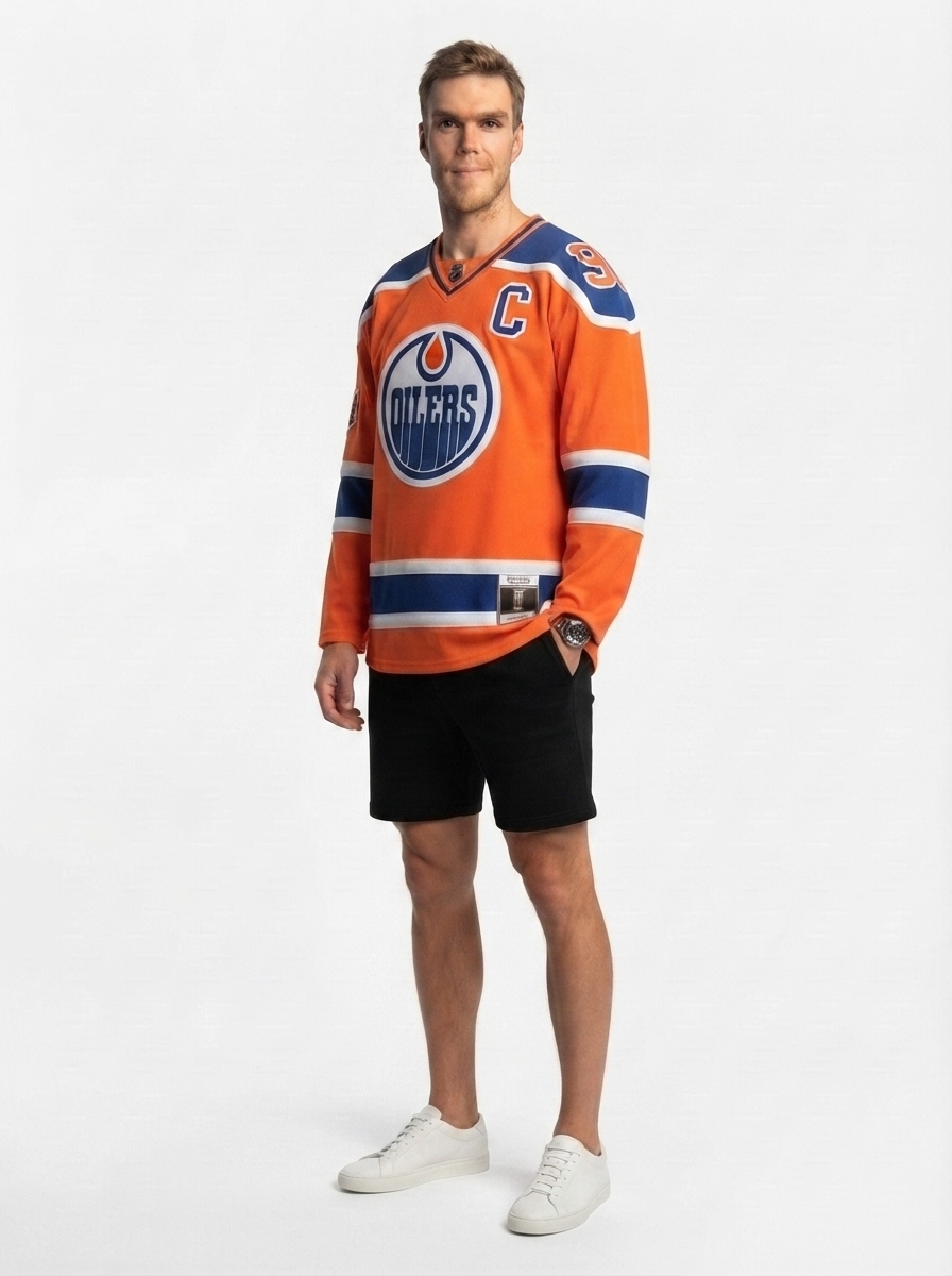 Men's Mitchell & Ness Connor McDavid Orange Edmonton Oilers Power