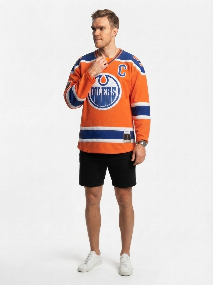 Men's Mitchell & Ness Connor McDavid Orange Edmonton Oilers Power