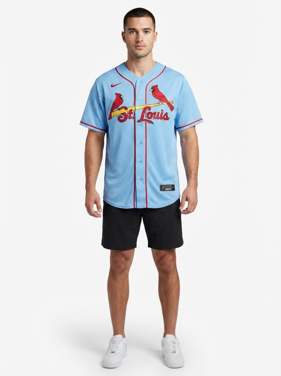 Jersey MLB St. Louis Cardinals Alternate Torcedor Masculina Azul