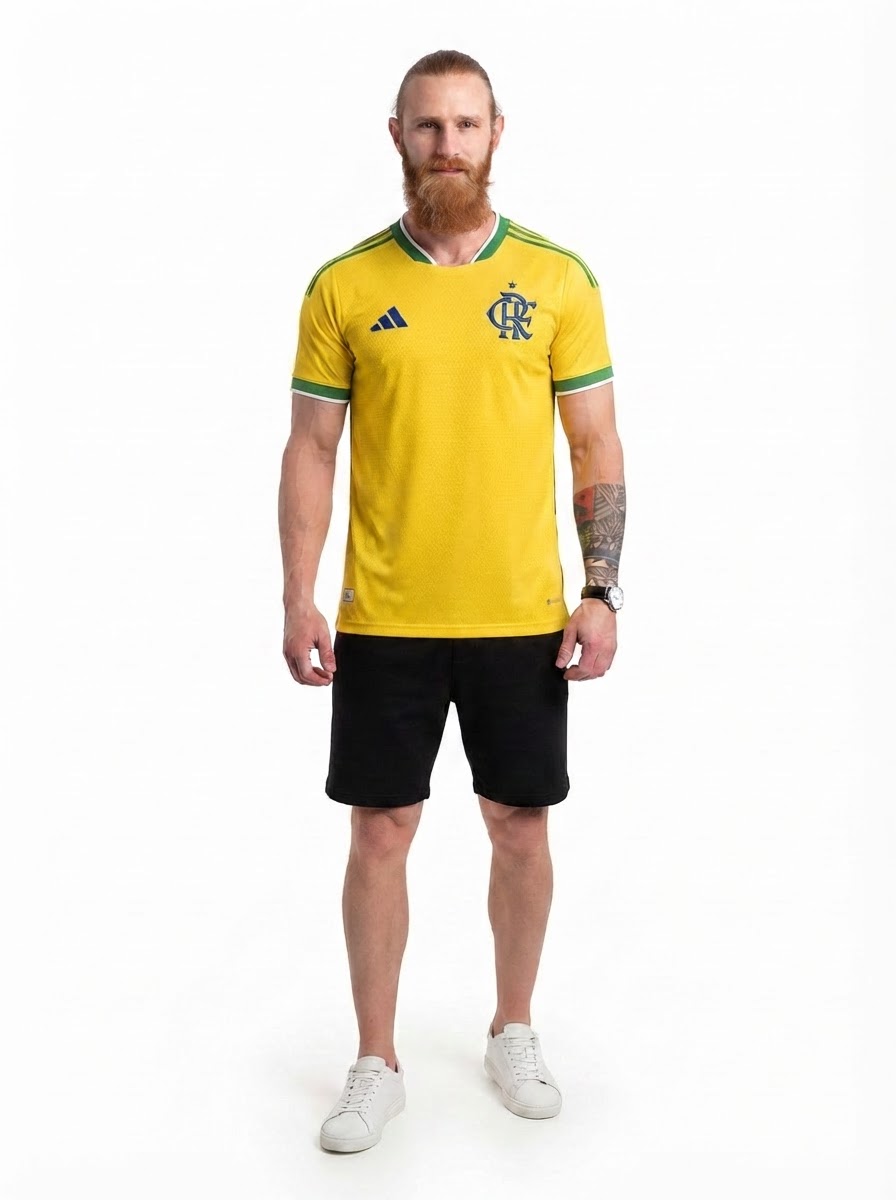 Flamengo Brasil 2026 - Amarelo+Verde Player [Slim Fit]