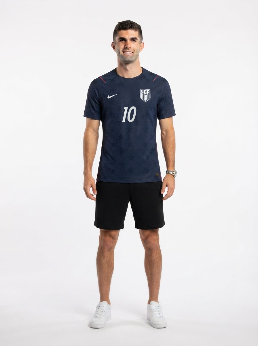 Pulisic #10 USA 2026 Away Match Jersey Blue World Cup Player [Slim Fit]