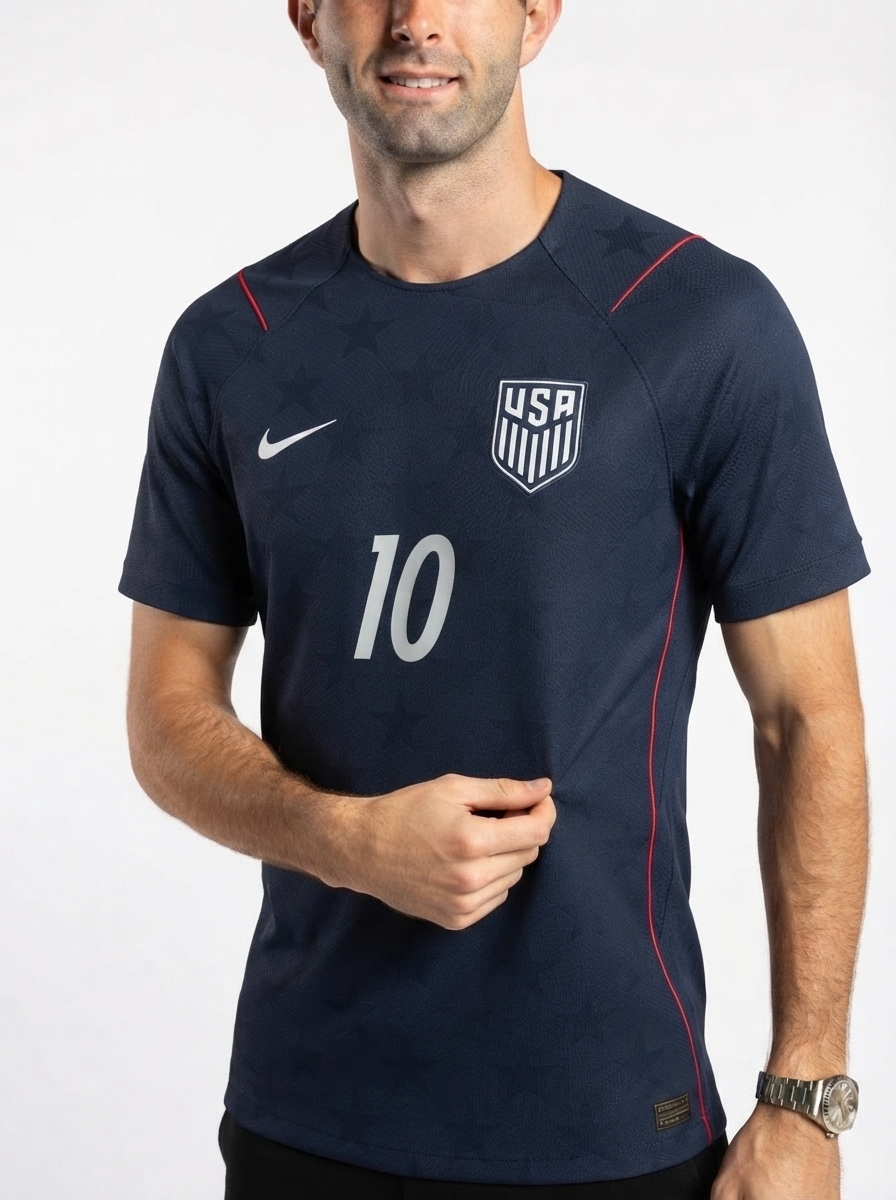 Pulisic #10 USA 2026 Away Match Jersey Blue World Cup Player [Slim Fit]