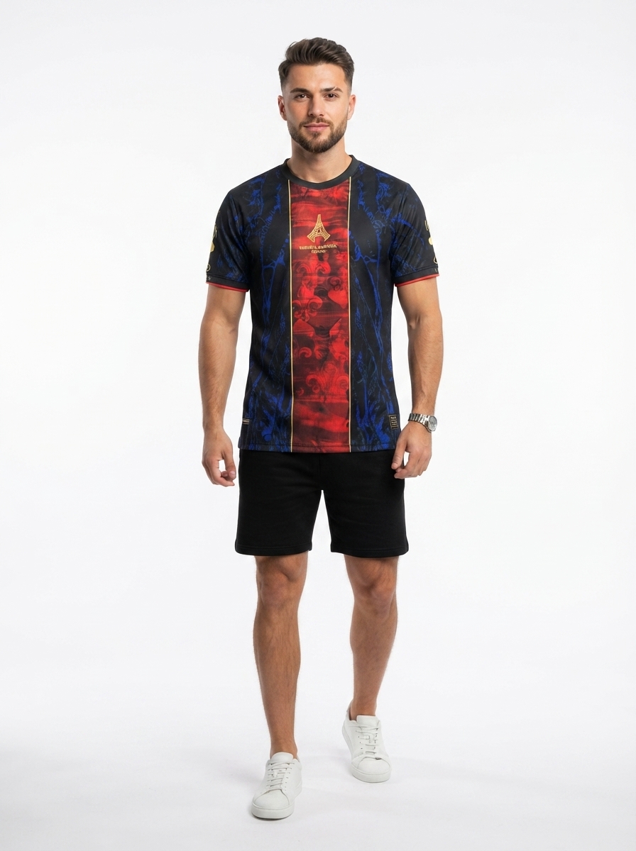 Paris Saint-Germain 2025/26 (CAMPEONES DE EUROPA) Red and blue Jersey