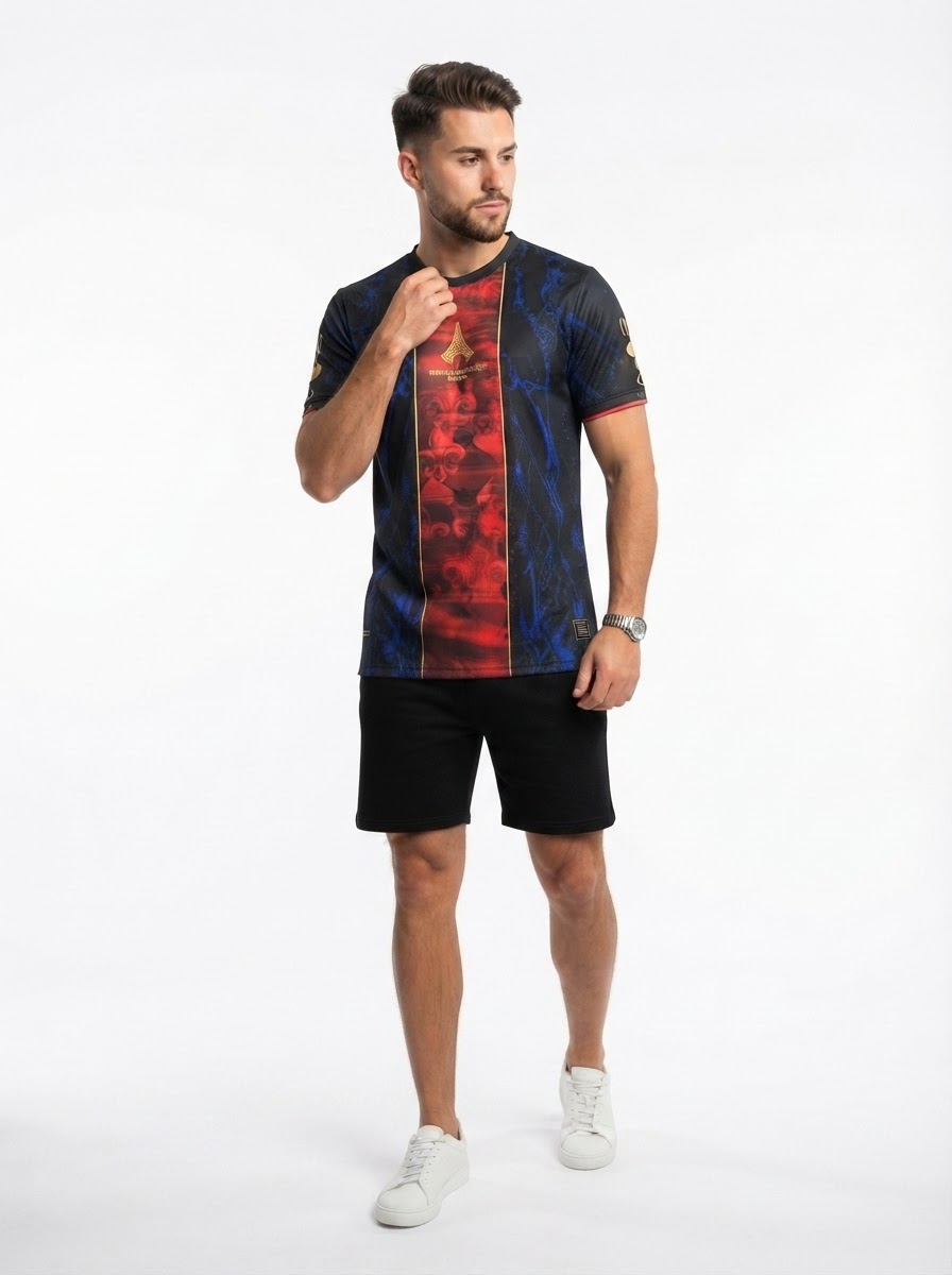 Paris Saint-Germain 2025/26 (CAMPEONES DE EUROPA) Red and blue Jersey
