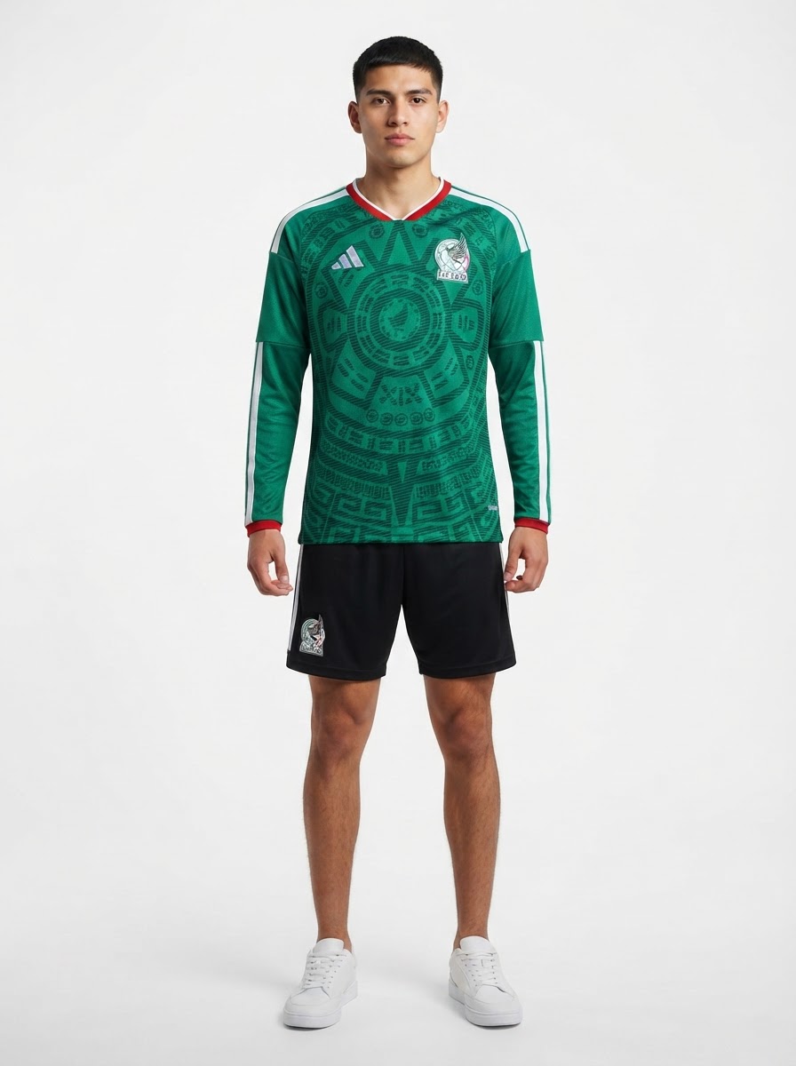 Mexico Home Fan Jersey Long Sleeve Shirt 2026 World Cup